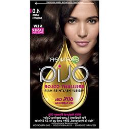 Garnier Olia Hair Color, 4.0 Dark Brown, Ammonia Free Perman