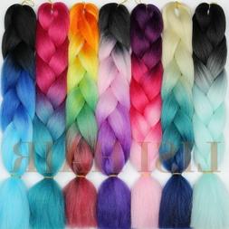 Hair Extensions African Jumbo Braids Long Ombre Synthetic Br