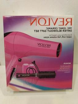 Revlon Ionic Ceramic Dryer with Bonus Blowout Brush + 7 PC S