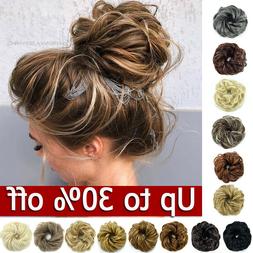 Real Thick Curly Messy Bun Hair Piece Scrunchie 100% Natural