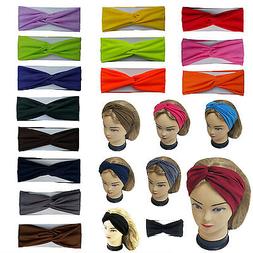 Twisted Hair Wrap Yoga Headband Stretchable Turban Hairband 